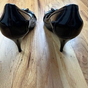 Black patent Burberry shoes